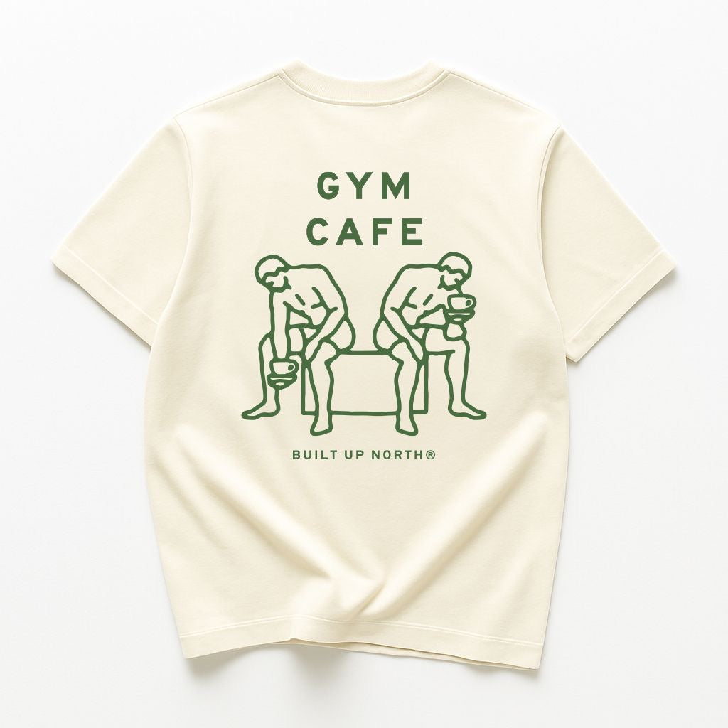 Gym cafe Coffee & Curls T-shirt