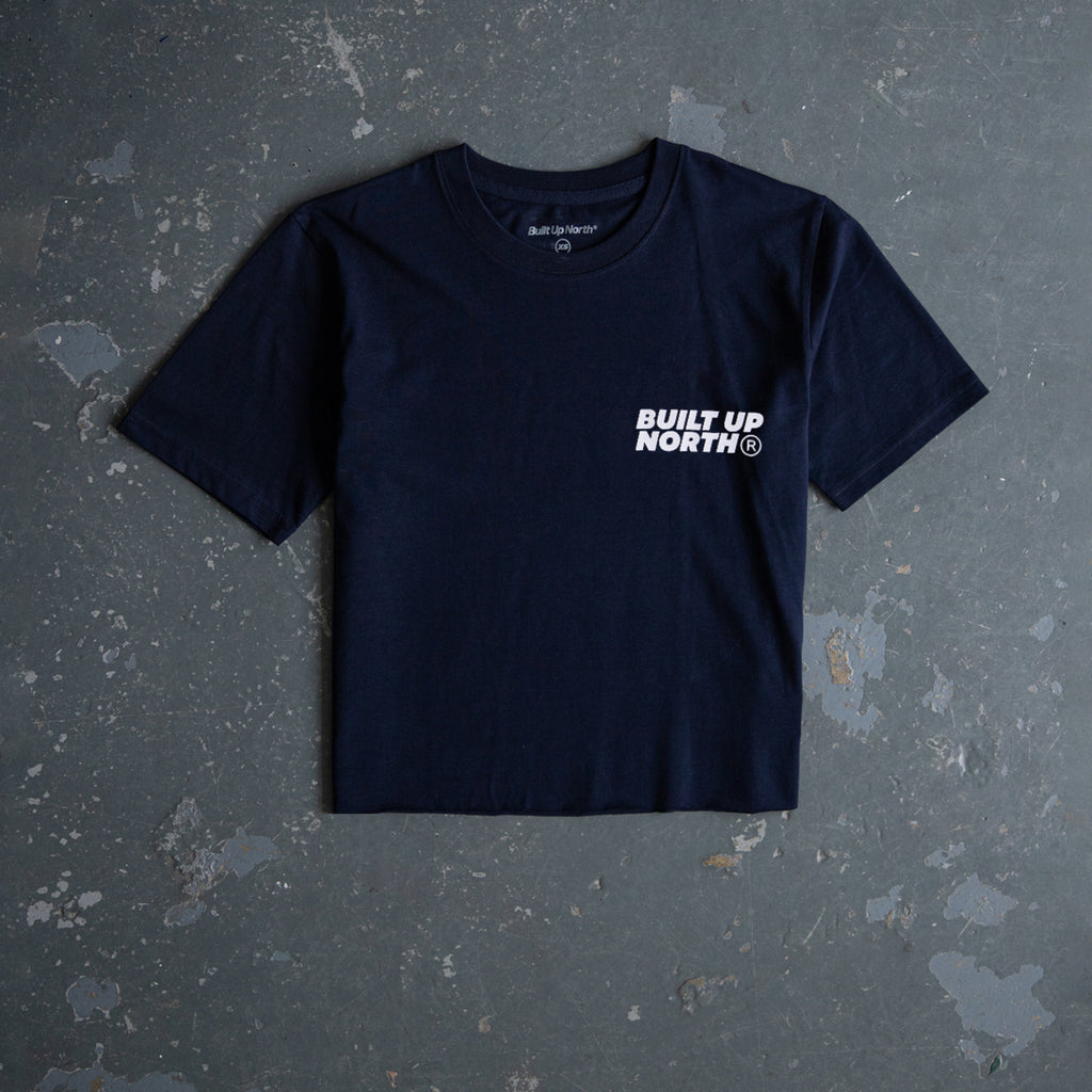 Stacked Crop T - Navy