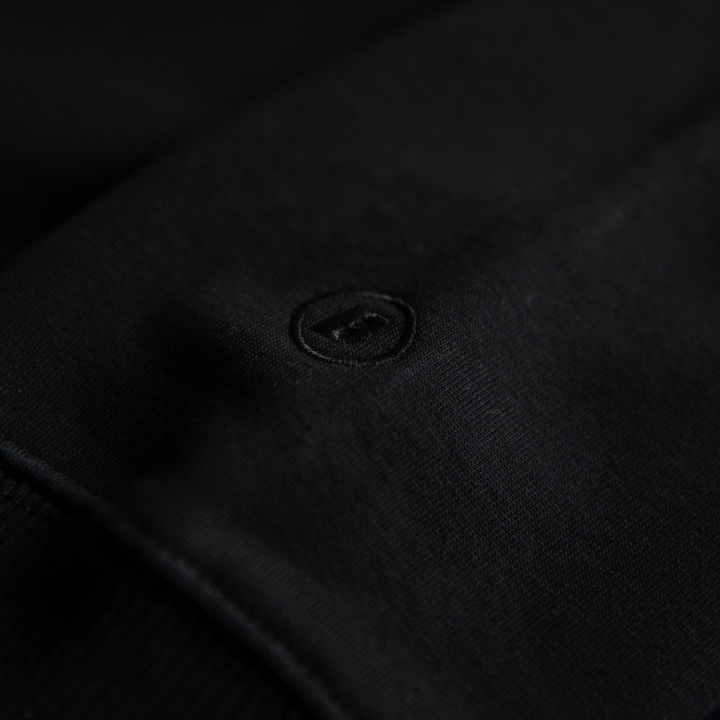 Stacked Black Hoodie