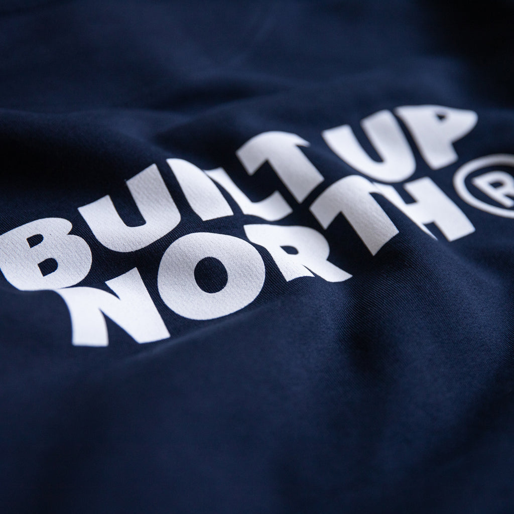 Stacked Navy Hoodie
